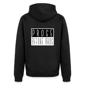 I Love Books Animal Humor Geek Comics Book Reader - Unisex Premium Organic Zip Hoodie - black - Back - Nico (187cm)