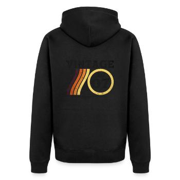 Édition Limitée Retro Classic 17 ans - Veste à capuche bio Premium Unisexe - noir - Dos - Nico (187cm)