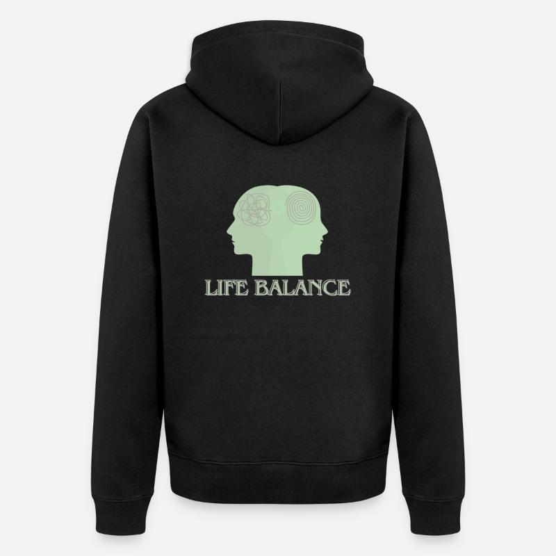 Équilibre de vie - Veste à capuche bio Premium Unisexe - noir