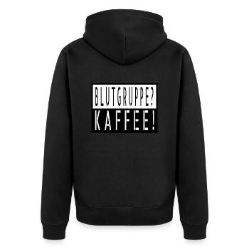 Café, Coupe, Coffeeshop, Drôle, Geek - Veste à capuche bio Premium Unisexe - noir - Dos - Nico (187cm)