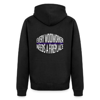 Plombier geek arboriculture - Veste à capuche bio Premium Unisexe - noir - Dos - Nico (187cm)