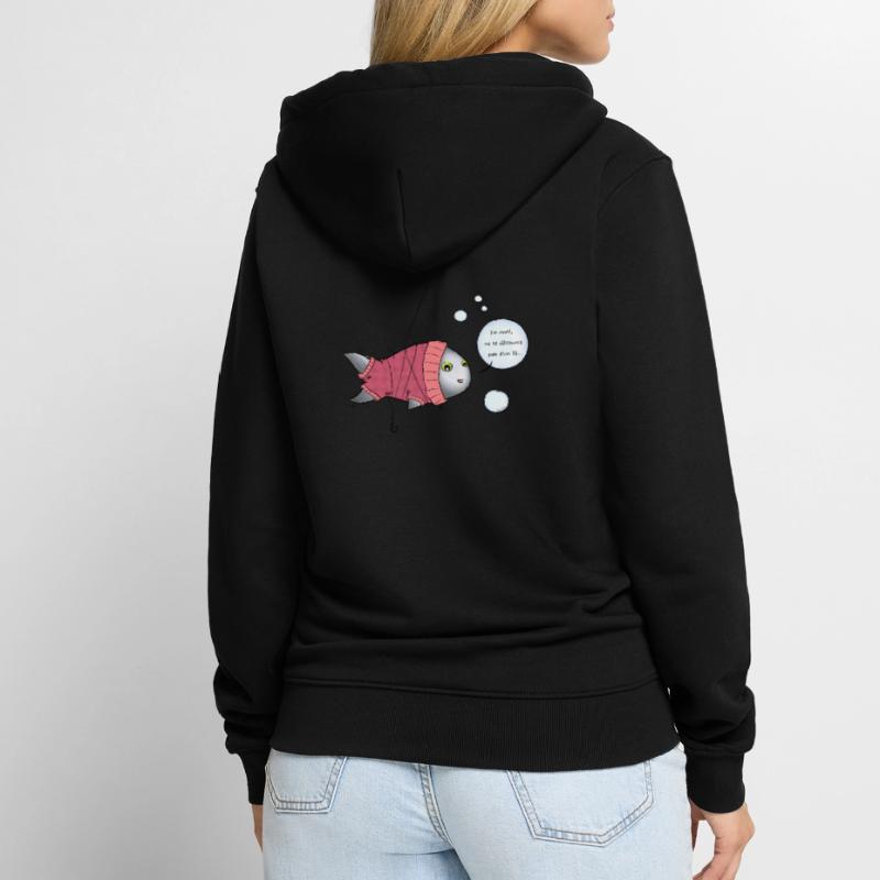 Rollkragenpullover Aprilscherz Unisex Premium Bio Zip Hoodie