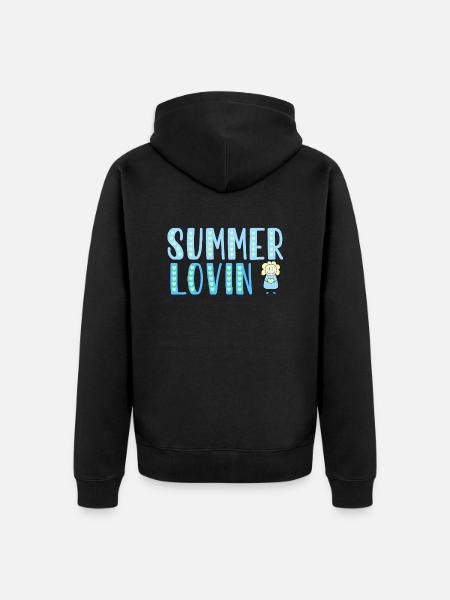 Summer lovin - Unisex Premium Organic Zip Hoodie - black