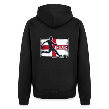 Football anglais - Joueur de football anglais - Veste à capuche bio Premium Unisexe - noir - Dos - Nico (187cm)