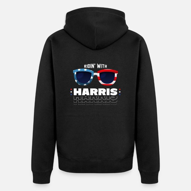 Rouler avec Harris 2024 - Veste à capuche bio Premium Unisexe - noir