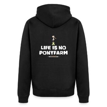 Licorne côtière Idiomes Proverbe - Anglais - Veste à capuche bio Premium Unisexe - noir - Dos - Nico (187cm)