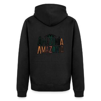Amazonia - Veste à capuche bio Premium Unisexe - noir - Dos - Nico (187cm)