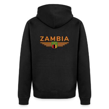 T-shirt Zambie pour les fans d’Afrique - Veste à capuche bio Premium Unisexe - noir - Dos - Nico (187cm)