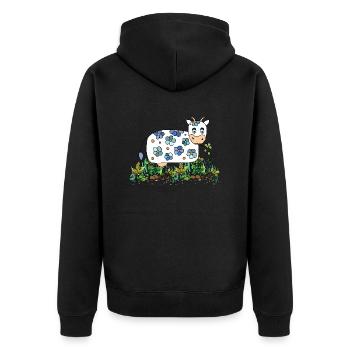 Vache - Veste à capuche bio Premium Unisexe - noir - Dos - Nico (187cm)