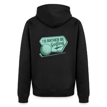 Je préfère jouer au golf Golf - Veste à capuche bio Premium Unisexe - noir - Dos - Nico (187cm)