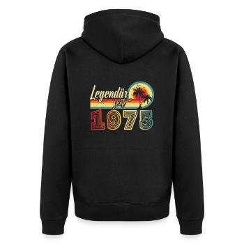 50 Jahre Männer "Legendär Seit 1975 - Veste à capuche bio Premium Unisexe - noir - Dos - Nico (187cm)