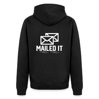 Mailier Postier Travailleur des postes - Veste à capuche bio Premium Unisexe - noir - Dos - Nico (187cm)