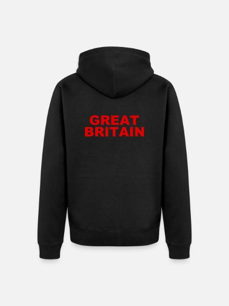Great Britain - England - Soccer - Fußball - Unisex Premium Organic Zip Hoodie - black