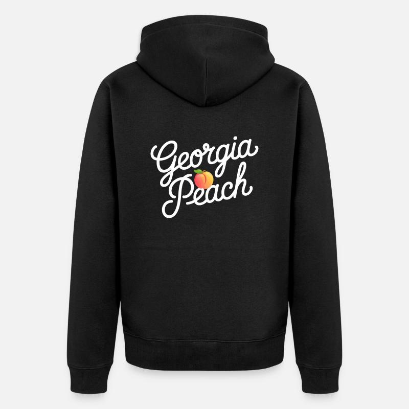 Georgia Peach Drehbuch - Unisex Premium Bio Zip Hoodie - Schwarz