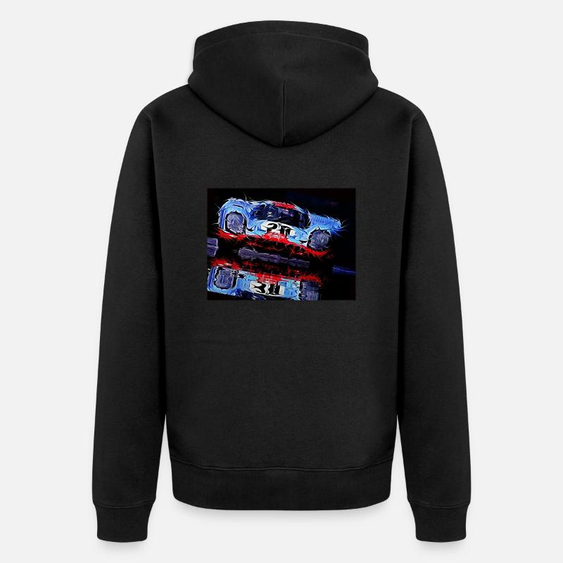 Course automobile - Veste à capuche bio Premium Unisexe - noir