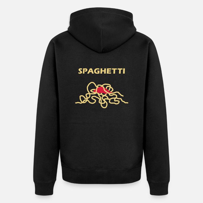Spaghetti - V2 - Unisex Premium Bio Zip Hoodie - Schwarz