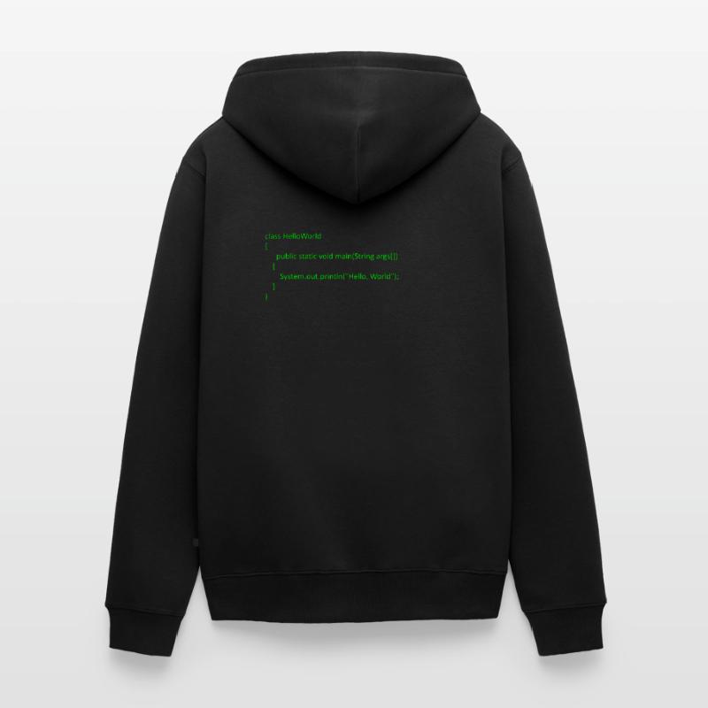 Java Hello World Unisex Premium Organic Zip Hoodie