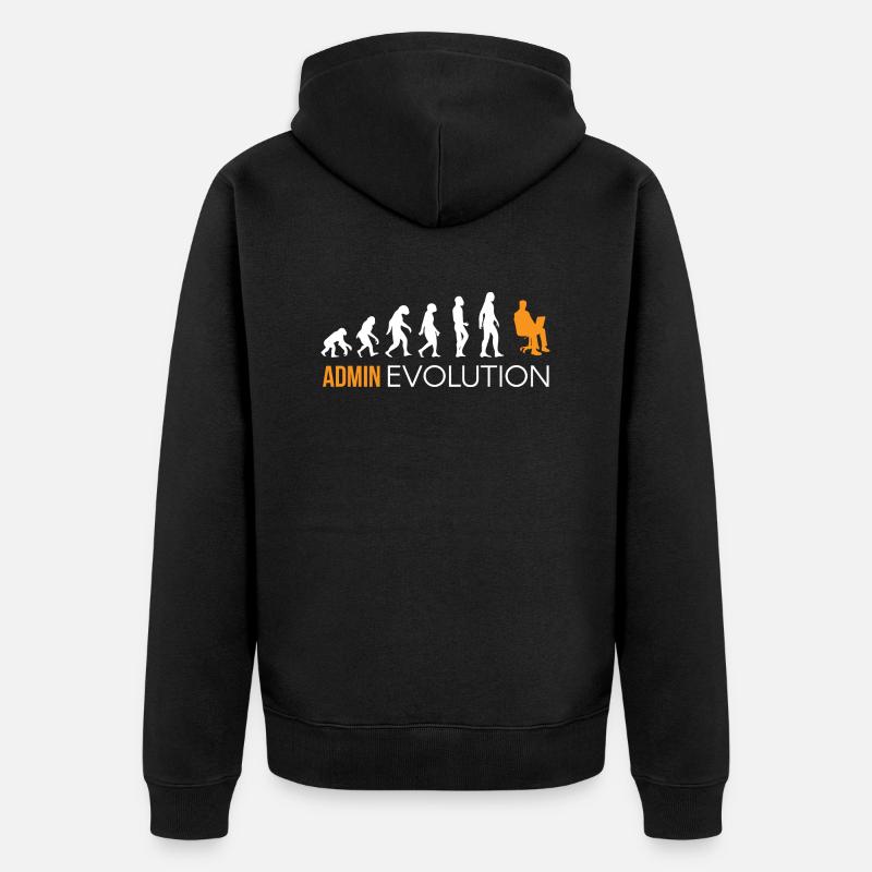Admin Shirt · EVOLUTION · Geschenk - Unisex Premium Bio Zip Hoodie - Schwarz