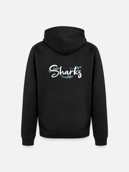 Hai - Unisex Premium Bio Zip Hoodie - Schwarz