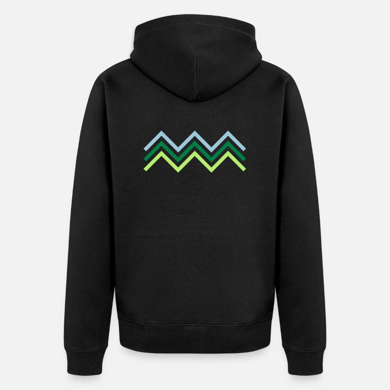 Grafisches Muster - Tolle Geschenkidee - Unisex Premium Bio Zip Hoodie - Schwarz