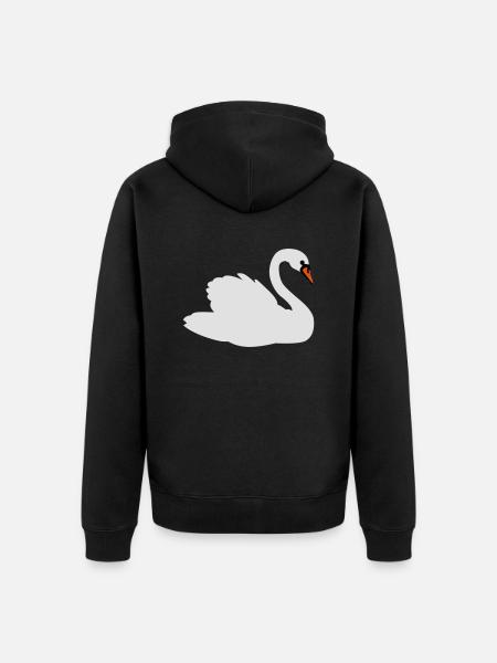 Cygne - Veste à capuche bio Premium Unisexe - noir