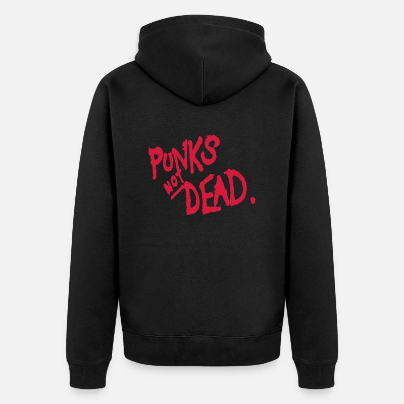 Punks not Dead - Unisex Premium Bio Zip Hoodie - Schwarz