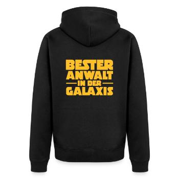 Bester Anwalt In Der Galaxis - Unisex Premium Organic Zip Hoodie - black - Back - Nico (187cm)