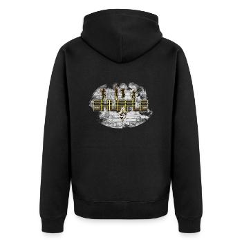 Shuffle Wall - Dance - Music - Dancer - DJ - Unisex Premium Organic Zip Hoodie - black - Back - Nico (187cm)