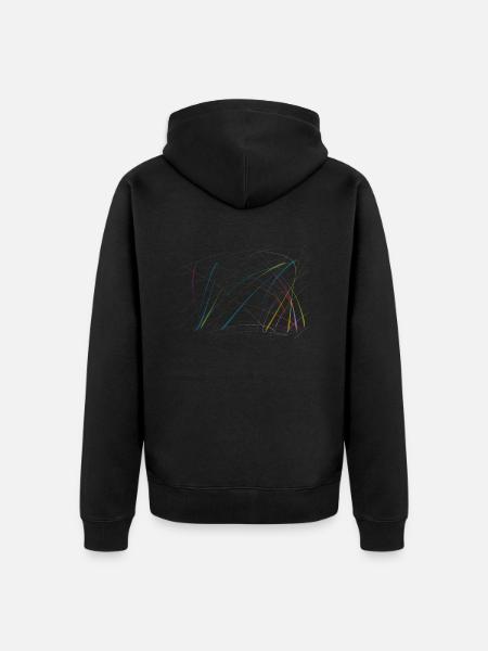 Line - Unisex Premium Organic Zip Hoodie - black