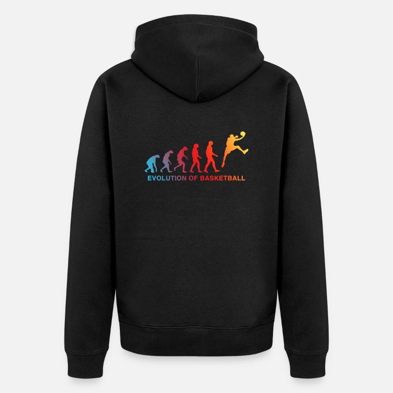 Entwicklung des Korbgradienten - Unisex Premium Bio Zip Hoodie - Schwarz