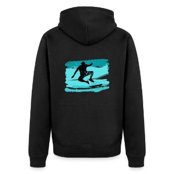 Patineurs - Veste à capuche bio Premium Unisexe - noir - Dos - Nico (187cm)
