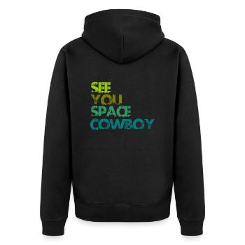 See You Space Cowboy - Veste à capuche bio Premium Unisexe - noir - Dos - Nico (187cm)
