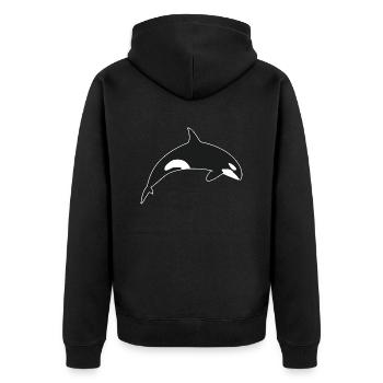Épaulard Orque Épaulard - Veste à capuche bio Premium Unisexe - noir - Dos - Nico (187cm)