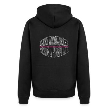 birthday carpenter hoodies and sweatshirts tools - Unisex Premium Bio Zip Hoodie - Schwarz - Hinten - Nico (187cm)