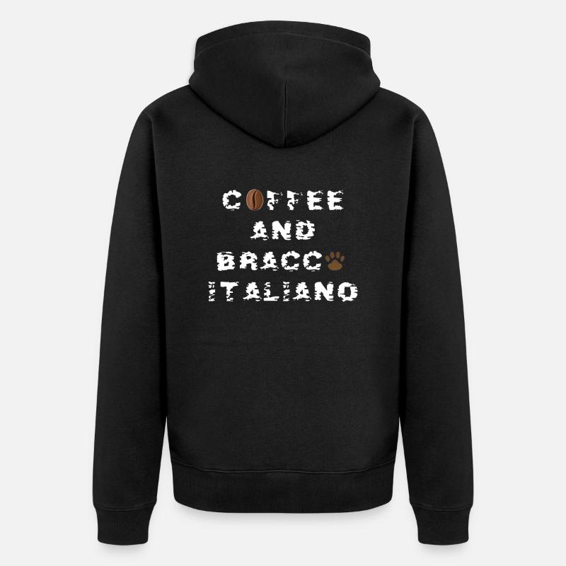 Café et bracco italiano - Veste à capuche bio Premium Unisexe - noir