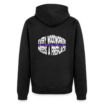 cutter the carpenters hearbeat cabinetmaker - Unisex Premium Bio Zip Hoodie - Schwarz - Hinten - Nico (187cm)