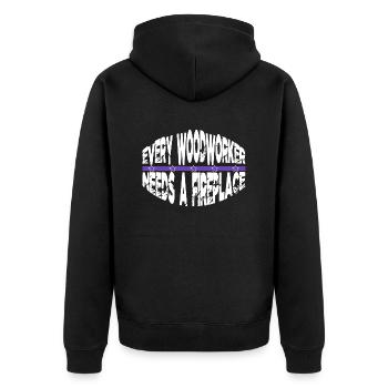 charpentier cite des tshirts arboriculteurs abatteurs - Veste à capuche bio Premium Unisexe - noir - Dos - Nico (187cm)