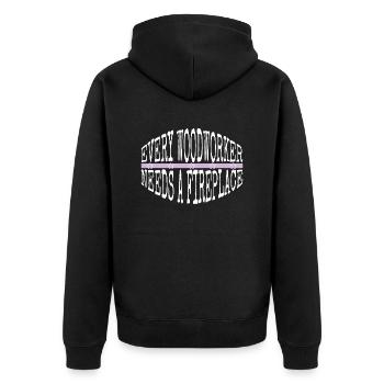 carpenter funny tshirts mason carpenter joke - Unisex Premium Organic Zip Hoodie - black - Back - Nico (187cm)