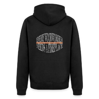 verset biblique cadeau activisme idée - Veste à capuche bio Premium Unisexe - noir - Dos - Nico (187cm)