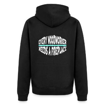 carpenter funny carpenter hoodies and sweatshirts - Unisex Premium Bio Zip Hoodie - Schwarz - Hinten - Nico (187cm)