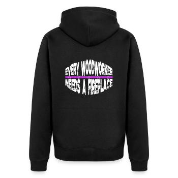 carpenter carpenter tshirts apprentice - Unisex Premium Bio Zip Hoodie - Schwarz - Hinten - Nico (187cm)