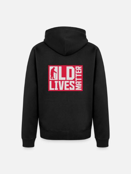 old lives matter quote - Unisex Premium Organic Zip Hoodie - black
