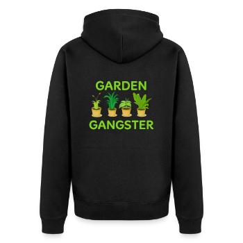 Gangster de jardin - Veste à capuche bio Premium Unisexe - noir - Dos - Nico (187cm)
