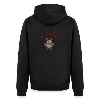 Tribas die kleine Fledermaus (Je suis les ténèbres) - Veste à capuche bio Premium Unisexe - noir - Dos - Nico (187cm)