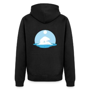 Polar Bear - Veste à capuche bio Premium Unisexe - noir - Dos - Nico (187cm)