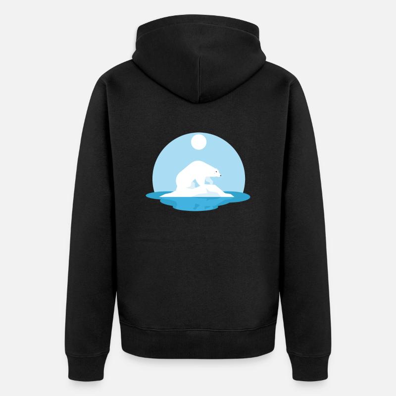 Polar Bear - Veste à capuche bio Premium Unisexe - noir