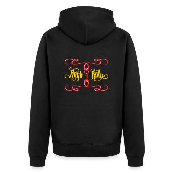 Rock'n'roll pour toujours rockabilly - Veste à capuche bio Premium Unisexe - noir - Dos - Nico (187cm)