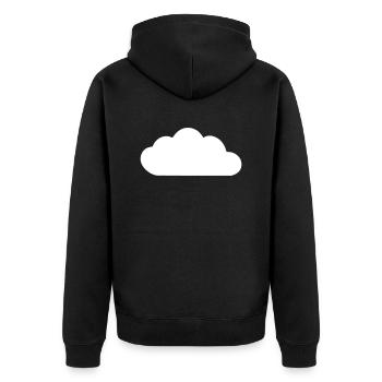 Weather Cloud Clouds Rain Sky Vector 7 - Unisex Premium Organic Zip Hoodie - black - Back - Nico (187cm)