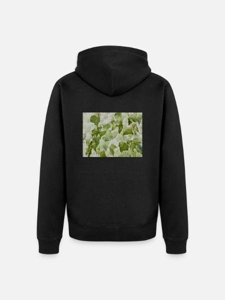 Hedera Helix - Unisex Premium Organic Zip Hoodie - black