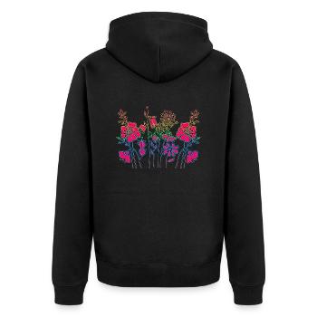 Fleur - Veste à capuche bio Premium Unisexe - noir - Dos - Nico (187cm)